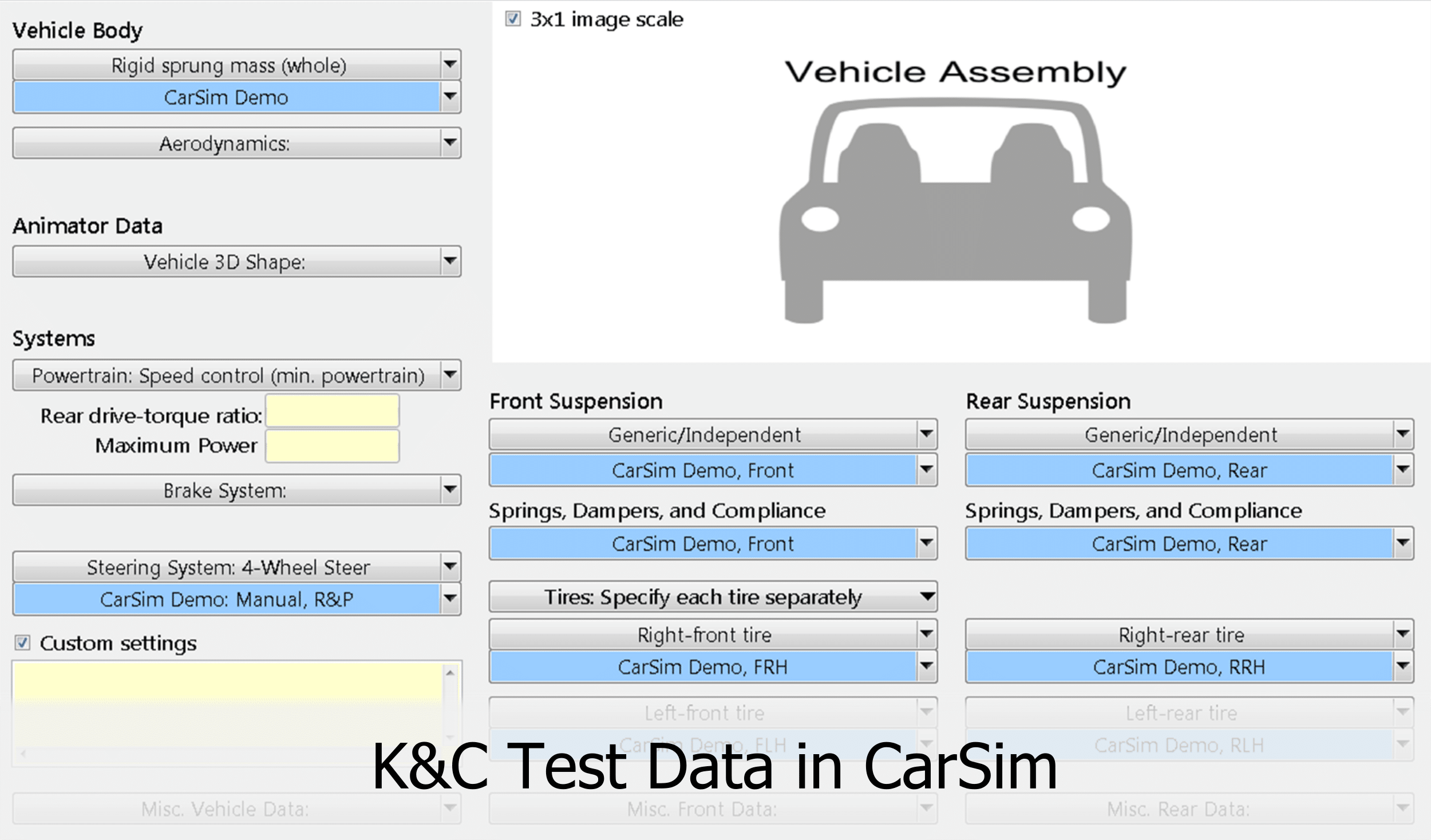 K&C Data in CarSim K&C data in CarSim through Parsfile